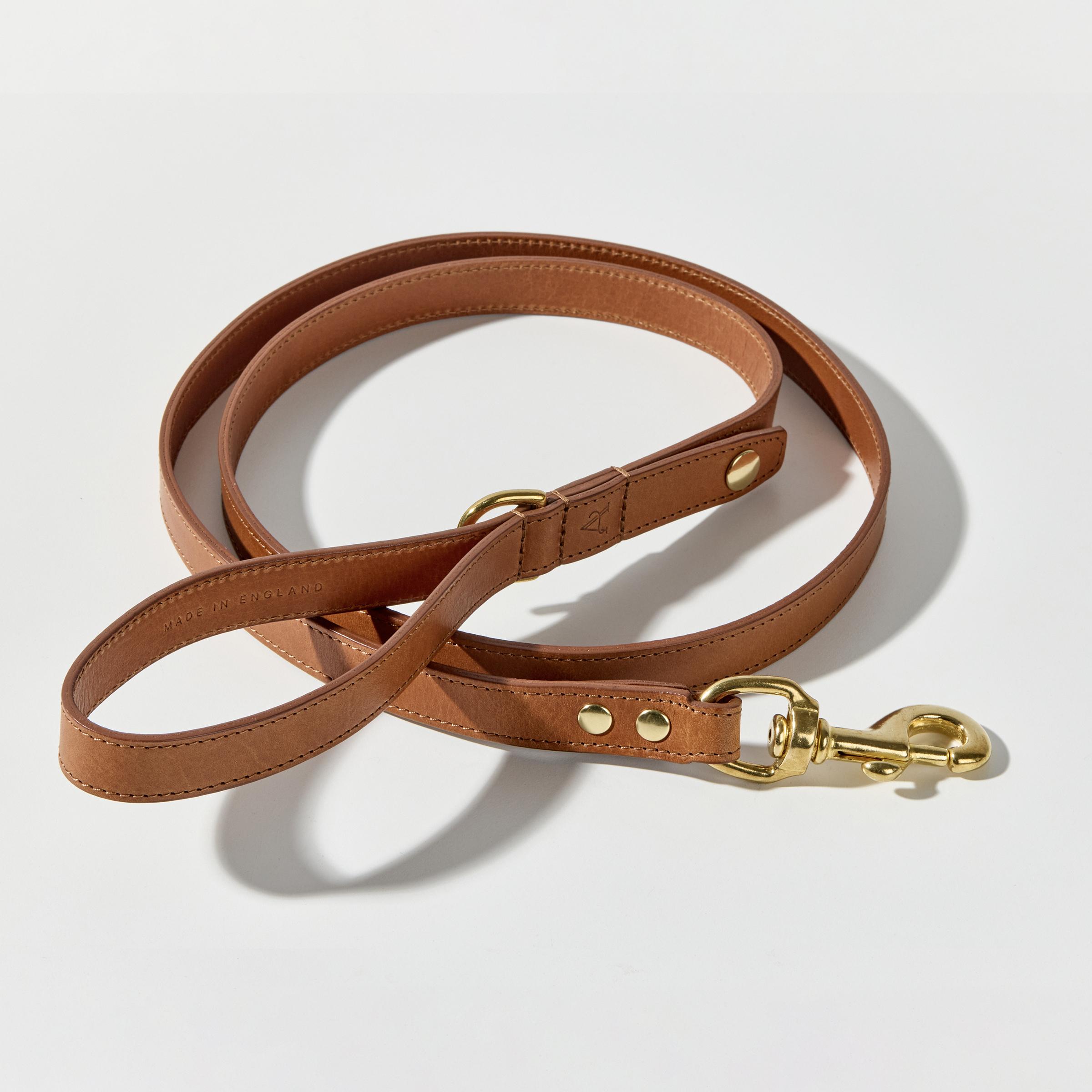Leather Dog Leash – Tan